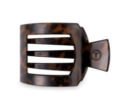 Teleties Flat Clip Square Jet Tortoise Large