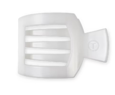 Teleties Flat Clip Square Coconut White Small