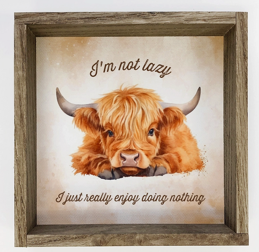 Not Lazy Highland Cow