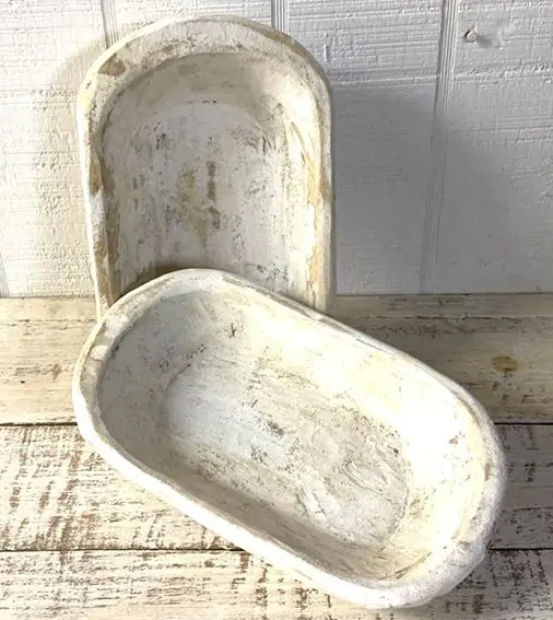 Mini Oval Dough Bowl White