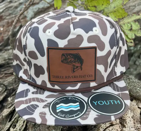 Youth - Bass Fishing - Camo Rope Hat