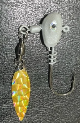 Spot Choker Pro Model Pearl White w/ Gold Holo 3/0 Hook