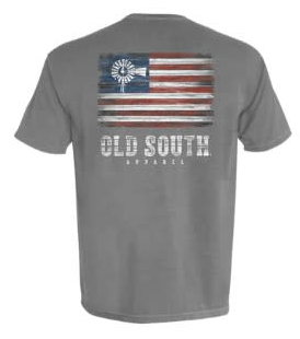 Pallet American Flag Short Sleeve Grey