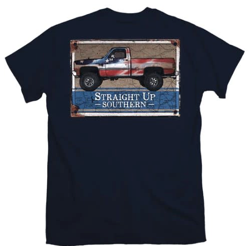 Rusted Patriotic Truck Navy