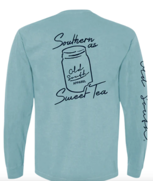 Southern As Sweet Tea LS Chalky Mint