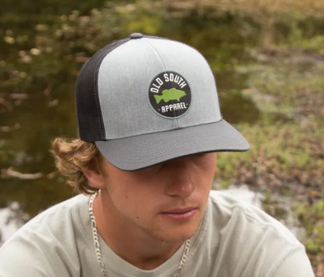 Trucker Hat Bass Patch - Heather Grey/Light Charcoal