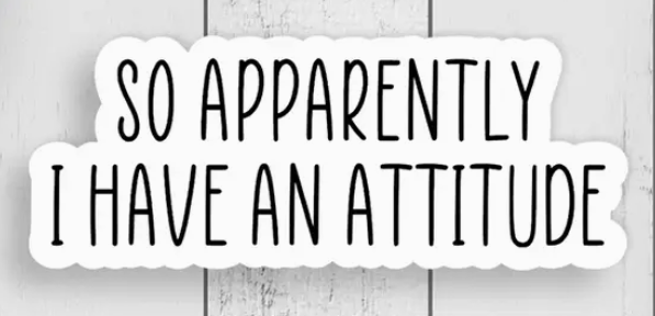 Attitude Vinyl Sticker