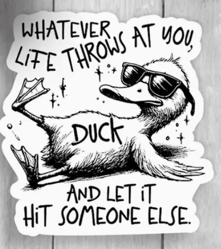 Humor Duck Vinyl Sticker