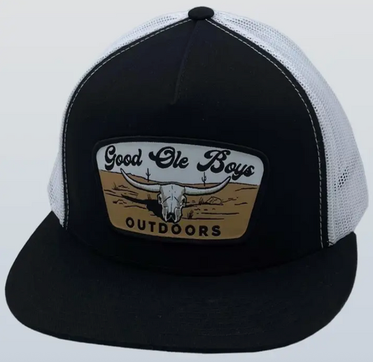 Good Ole Boys Skull Patch Black/White