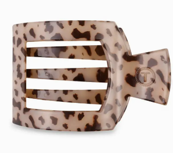 Teleties Flat Clip Square Blonde Tortise Medium