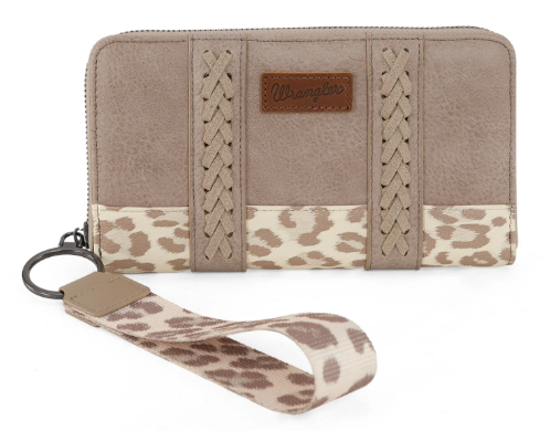 Wrangler Leopard Print Wallet - Tan