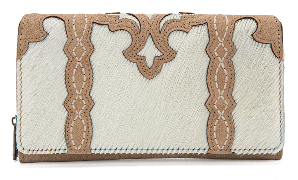 Trinity Ranch Genuine Hair-On Cowhide RFID Protected Collection Wallet