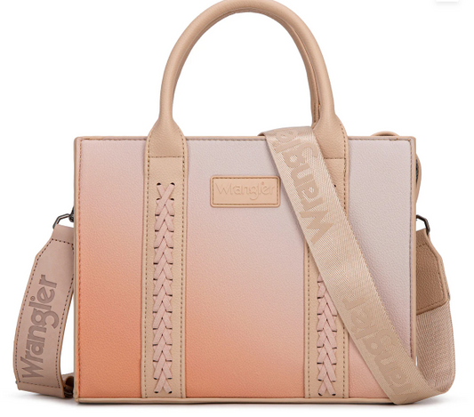 Wrangler Ombre Western Tote/Crossbody -Khaki
