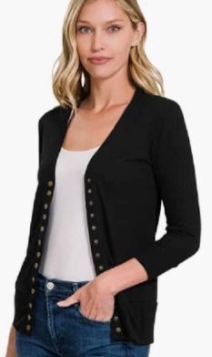 Snap Button Sweater Cardigan
