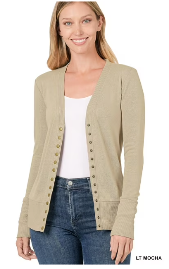 Snap Button Sweater Cardigan