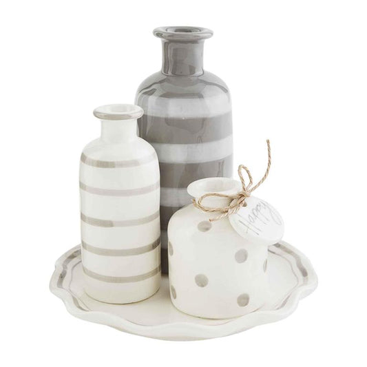 Mud Pie Happy Multi Bud Vase
