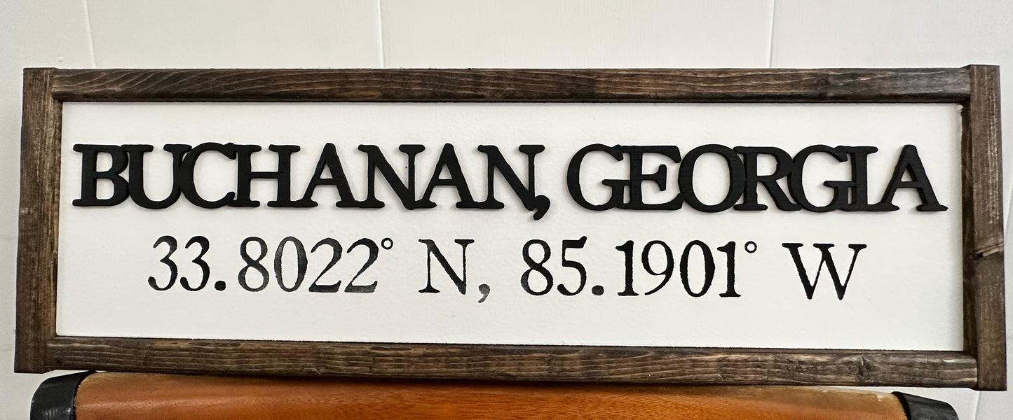 Buchanan Coordinates Sign