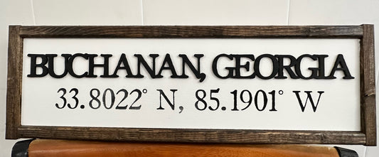 Buchanan Coordinates Sign