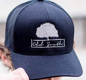 Old South Trucker Hat Flexfit Shade Tree Original - Black/Black L-XL