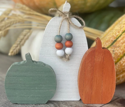 Green/White/Orange Pumpkin Trio