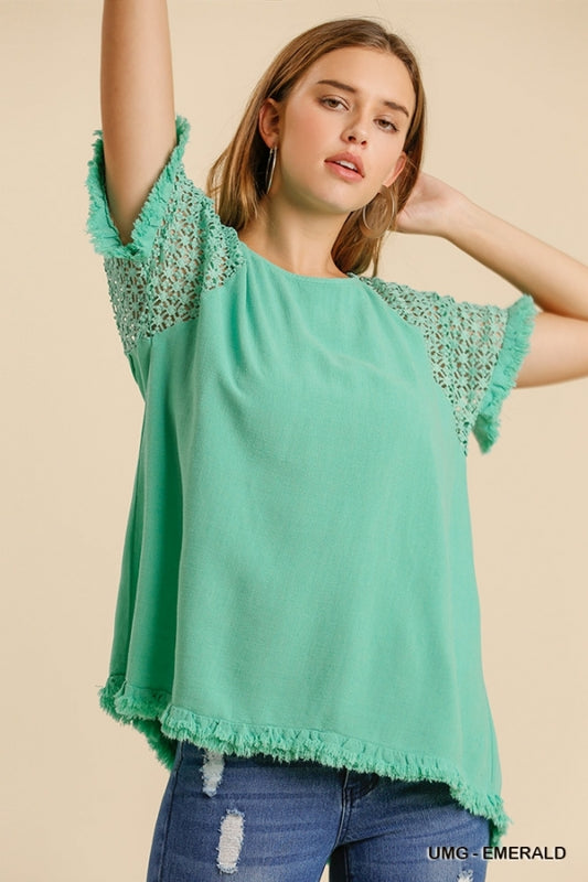 Umgee Blend Floral Crochet