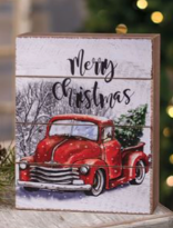 Merry Christmas Red Truck Box