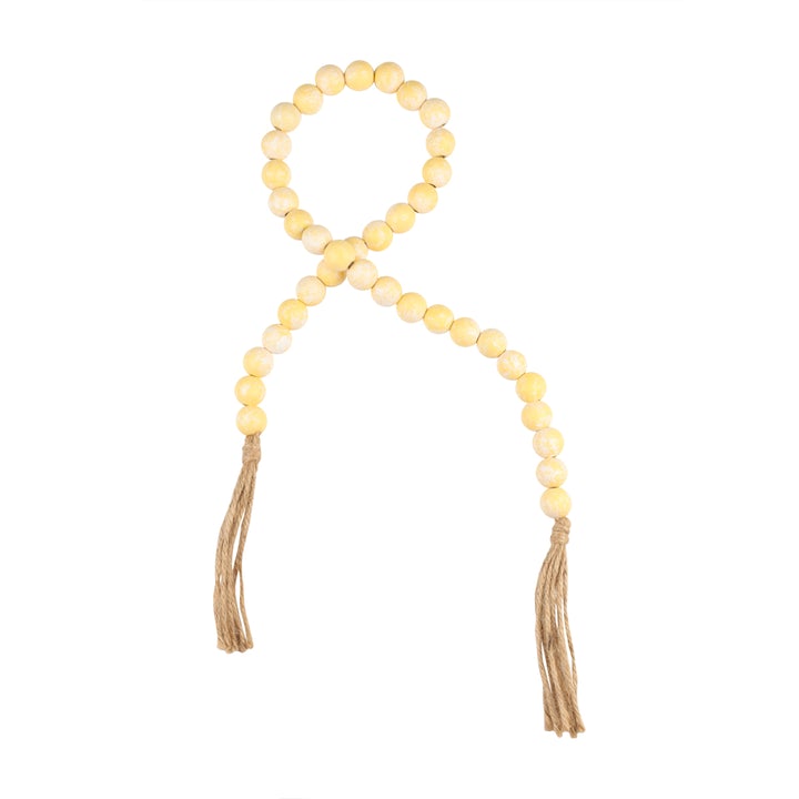 Lemon Yellow Beaded Tassel 