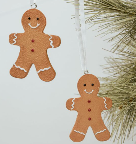 GINGERBREAD ORNAMENTS S/2