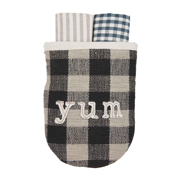 Mud Pie Yum Farm Oven Mitt Set