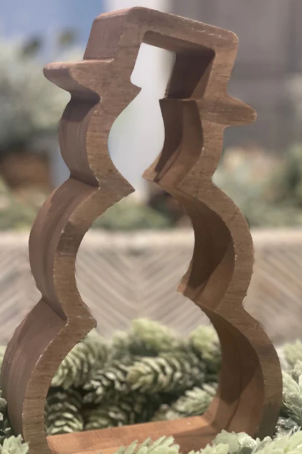 Wood Wash Hollow Snowman