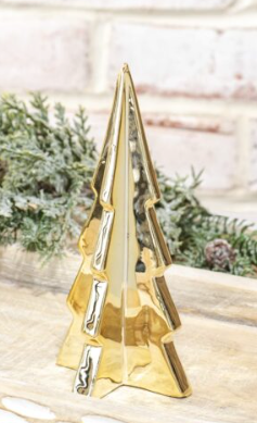 GOLD CERAMIC TREE 6"