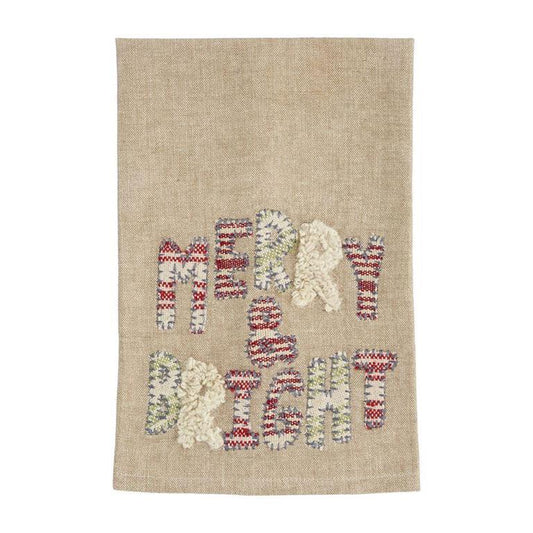 Merry Bright Applique Towel