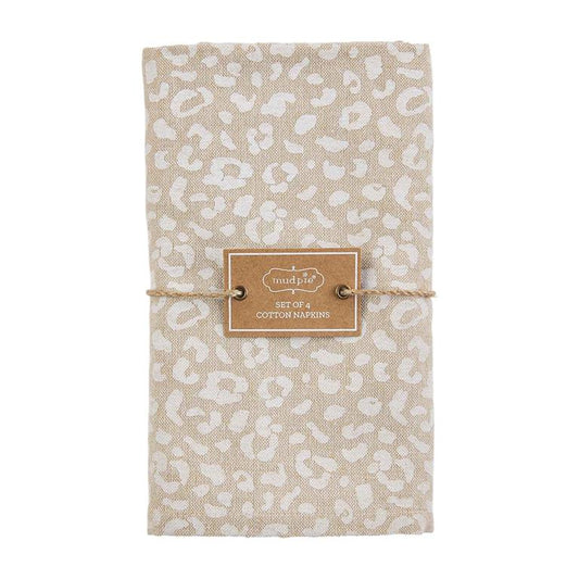 Mud Pie Animal Print Napkin Set Cheetah