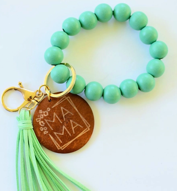 Mama Beaded Key Ring