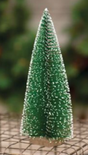 Snowy Bottle Brush Tree 7"