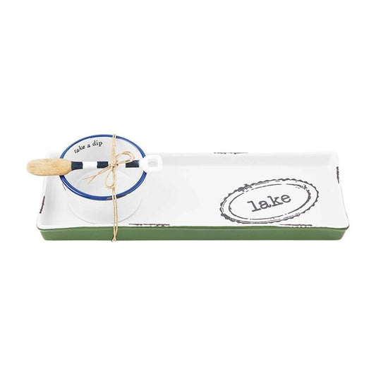 Mud Pie Lake Dip and Tray Set