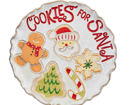 Mud Pie Cookies For Santa Plate
