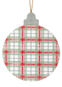 RWG Plaid Bulb Ornie