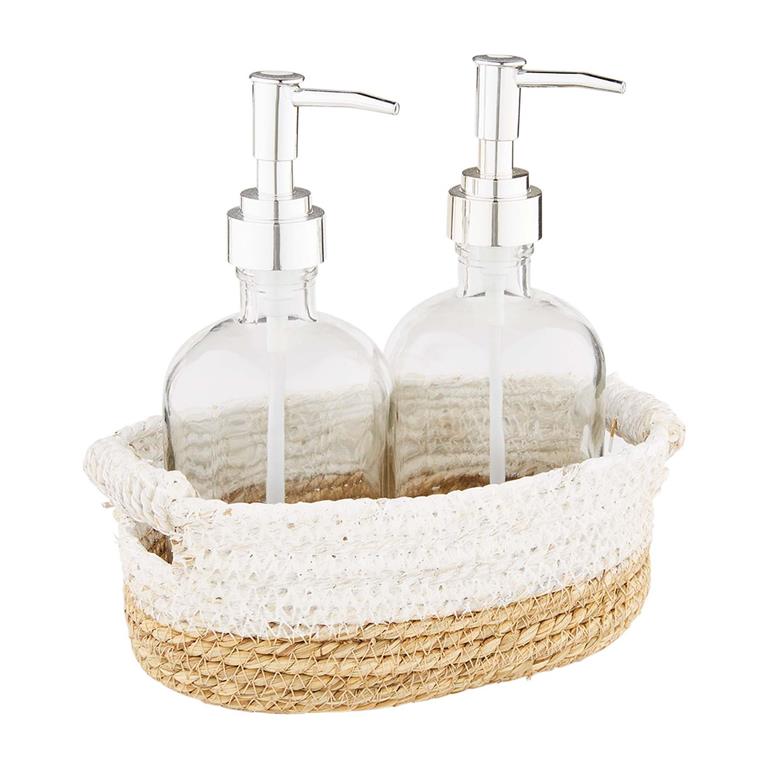 Mud Pie Soap Pump Basket Set