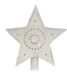 Whitewashed Tree Topper 9"