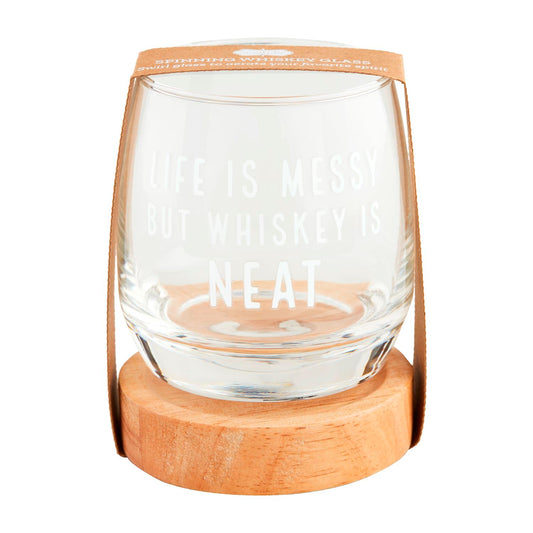 Mud Pie Whiskey Spinning Whiskey Glass