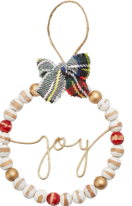 Mud Pie Joy Beaded Ornie