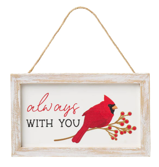 With You Cardinal Framed Ornie