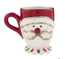 Mud Pie Santa Farm Pedestal Mug