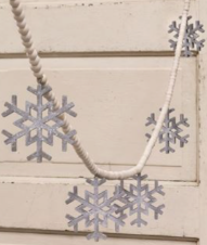 Wooden Snowflake Bead