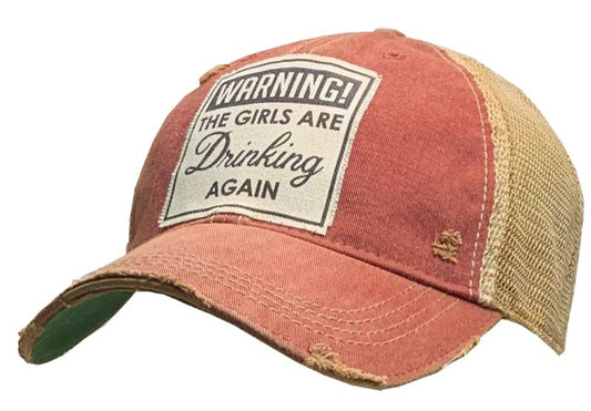 Vintage Life Warning Girls are Drinking