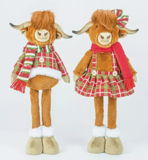 Highland Cow Plush Sitter