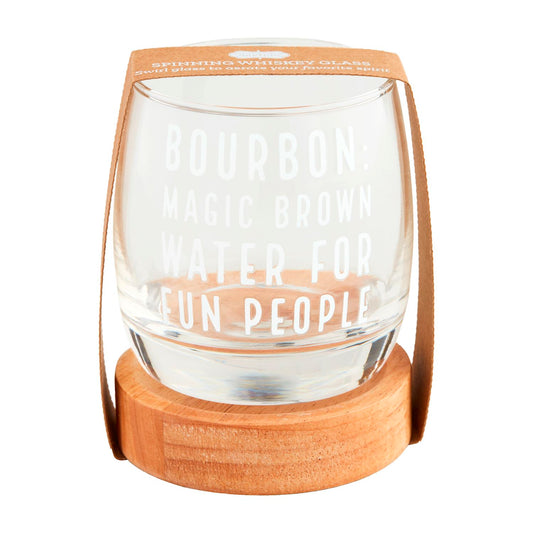 Mud Pie Bourbon Spinning Whiskey Glass