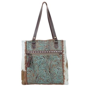 Myra Bags Amethst Canvas and Hairon Bag