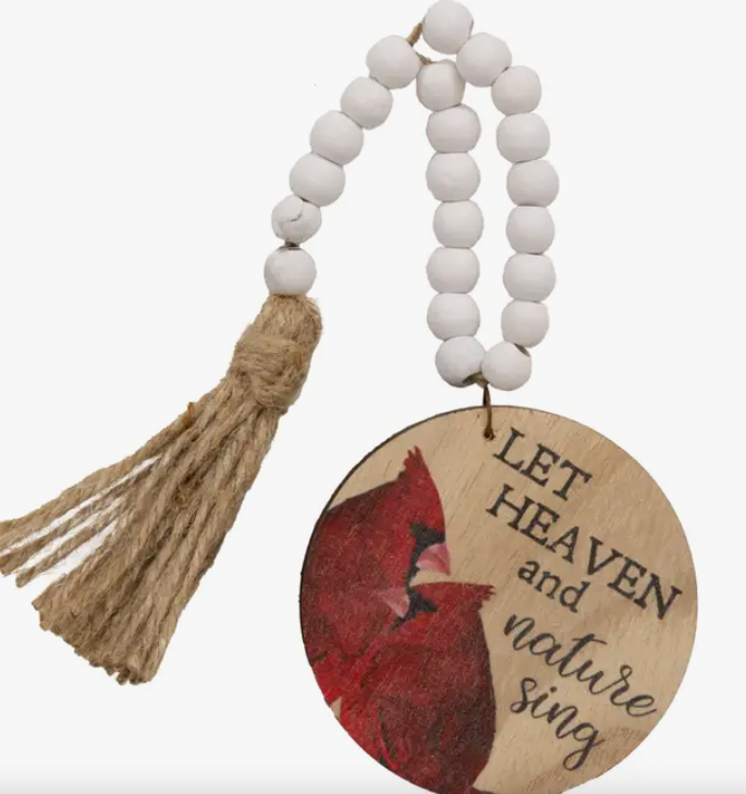 Heaven & Nature Cardinal Beaded Tag Ring